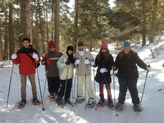 Raquetas de nieve en despedidas de soltero